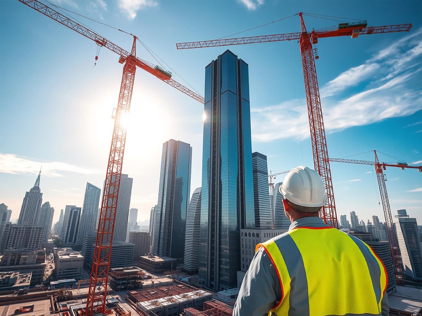 Dubai skyline and construction