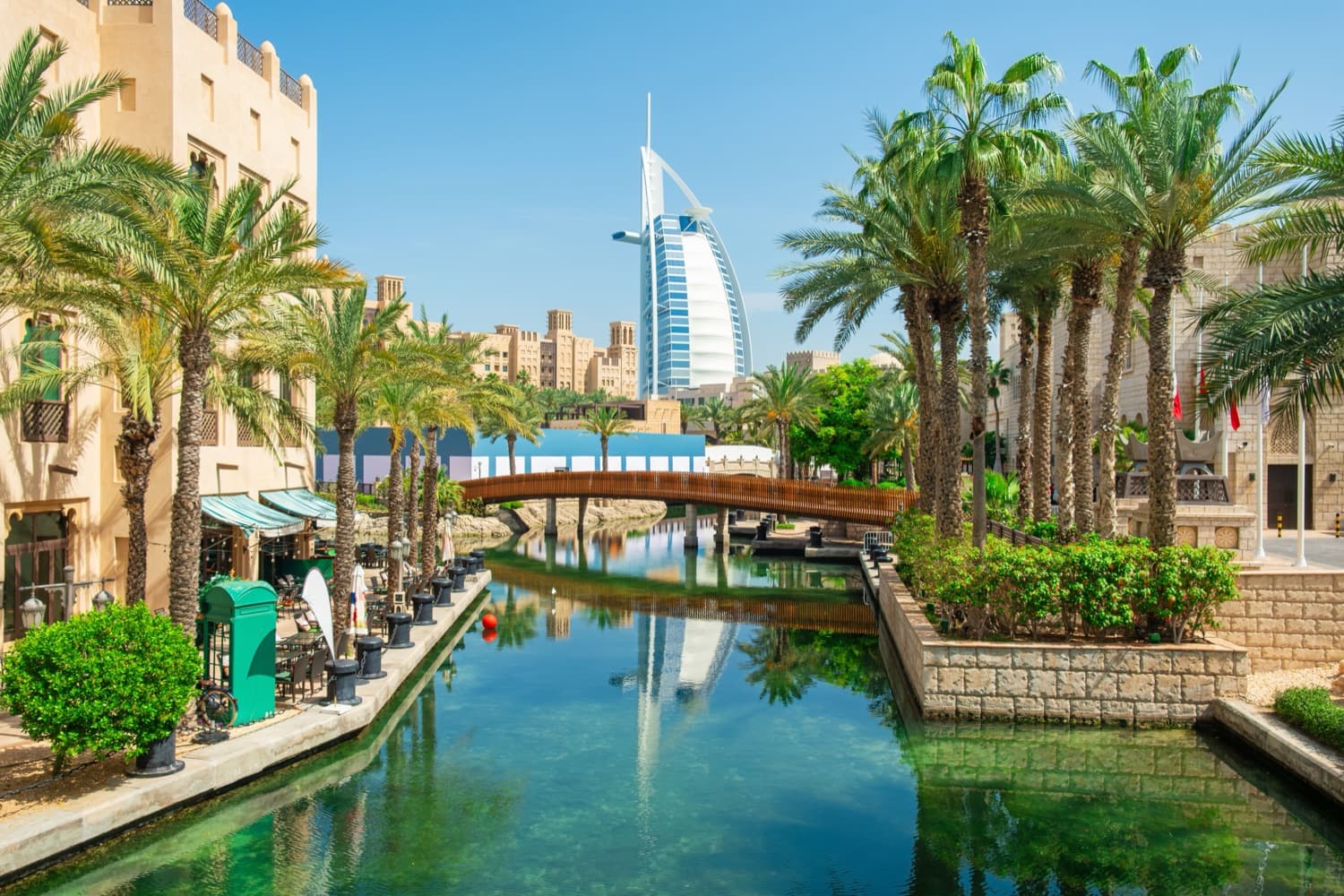 Madinat Jumeirah and the Burj Al Arab in Dubai